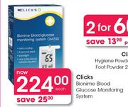 Clicks Bionime Blood Glucose Monitoring System-Each