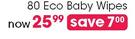 Clicks 80 Eco Baby Wipes-Per Pack