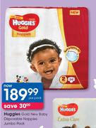 Huggies Gold New Baby Disposable Nappies Jumbo Pack-Per Pack