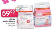 Clicks Made 4 Baby Baby Wipes 240 Pack-Per Pack