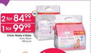 Clicks Made  4 Baby Baby Wipes 480 Pack-Each