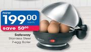 Safeway Stainless Steel 7 Egg Boiler-Each