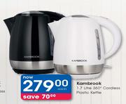 Kambrook 1.7Ltr 360 Degree Cordless Plastic Kettle-Each