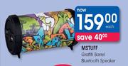 M Stuff Graffiti Barrel Bluetooth Speaker-Each