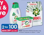 Ariel Automatic Washing Powder-2Kg, 14 Power Capsules Or Liquid 1.1Ltr-For 2