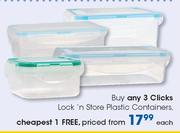 Clicks Lock n Store Plastic Containers-Each