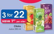 Clicks Juice-3 x 200ml