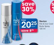Revlon Fire & Ice Cool Body Spray-120ml Each
