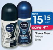 Nivea Men Roll-On-50ml Each