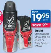 Shield Motionsense Men's Roll-On 50ml Or Body Spray 150ml-Each
