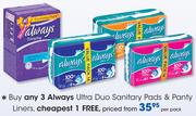 Always Ultra Duo Sanitary Pads & Panty Liners-Per Pack
