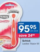 Schick Ladies Razor Kit-Per Pack