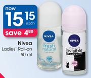 Nivea Ladies Roll-On-50ml Each