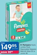 Pampers Pants Jumbo Pack Disposable Nappies-Per Pack