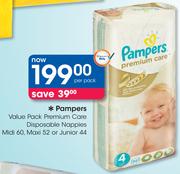 Pampers Value Pack Premium Care Disposable Nappies-Per Pack