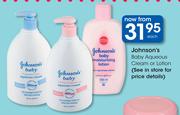 Johnson's Baby Aqueous Cream Or Lotion-Each