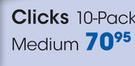 Clicks 10 Pack Medium Adult Slips-Per Pack