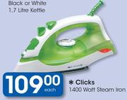 Clicks 1400 Watt Steam Iron