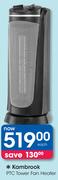 Kambrook PTC Tower Fan Heater