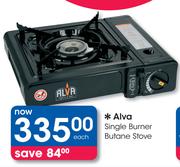 Alva Single Burner Butane Stove-Each