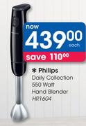 Philips Daily Collection 550Watt Hand Blender HR1604