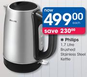 Philips 1.7Ltr Brushed Stainless Steel Kettle