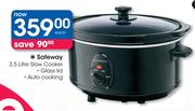 Safeway 3.5L Slow Cooker Glass Lid Auto Cooking