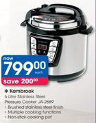 Kambrook 6 Litre Stainless Steel Pressure Cooker JA-2689