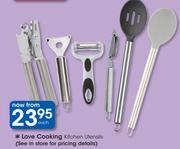 Love Cooking Kitchen Utensils-Each