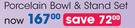 Clicks Porcelain Bowl & Stand Set-Per Set