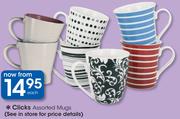 Clicks Assorted Mugs-Each