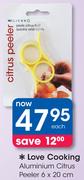 Love Cooking Aluminium Citrus Peeler-6x20Cm Each