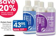 Protein Feed Shampoo & Conditioner Banded Pack-2x400Ml Per Offer