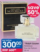 Ralph Lauren Notorious Eau De Parfum-30Ml