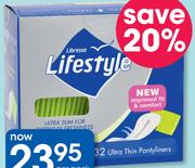 Lifestyle So Slim 32 Pantyliners-Per Pack