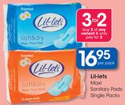 Lil-lets Maxi Sanitary Pads Single Packs-Per Pack