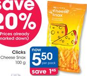 Clicks Cheese Snax-100G Per Pack
