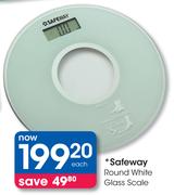 Safeway Round White Glass Scale