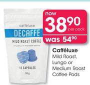 Caffeluxe Mild Roast, Lungo Or Medium Roast Coffee Pods-Per Pack