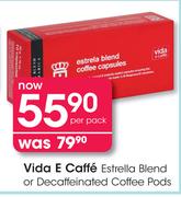 Vida E Caffe Estrella Blend Or Decaffeinated Coffee Pods-Per Pack