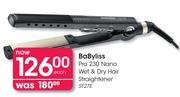 BaByliss Pro 230 Nano Wet & Dry Hair Straightener-ST27E