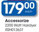 Accessorize 2200W Hairdyer RSH013631