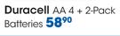 Duracell AA 4 + 2 Pack Batteries 