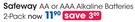 Safeway 2-Pack AA Or AAA Alkaline Batteries