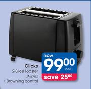 Clicks Browning Control 2-Slice Toaster JA-2785