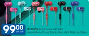 Sway Earphones With Mic-Per Pair