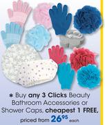 Clicks Beauty Bathroom Accessories Or Shower Caps-Each