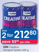 USN Creatine Transport System-2x650g