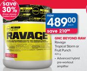 GNC Beyond Raw Ravage Tropical Storm Or Fruit Punch-420g