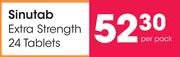Sinutab Extra Strength 24 Tablets-Per Pack